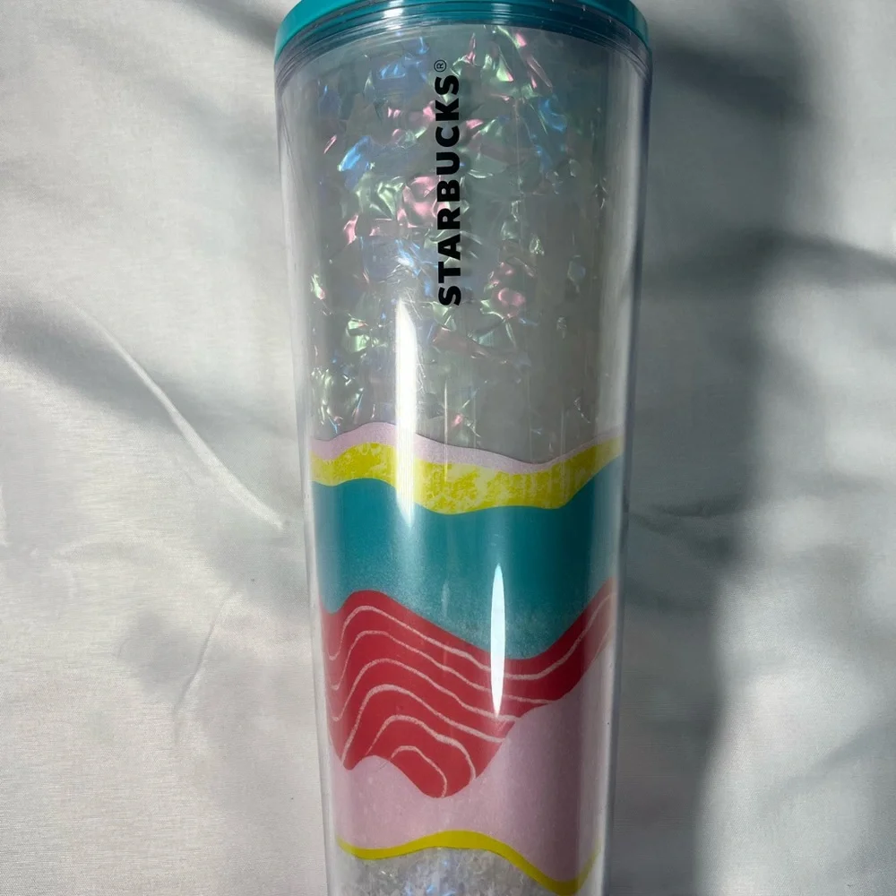 Starbucks 2020 Pastel Wave Iridescent Venti Tumbler 24oz Spring‎ No Straw